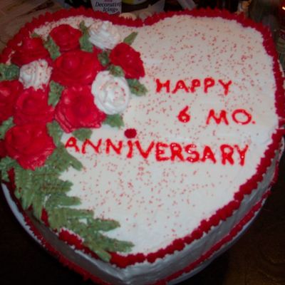Heart Shaped Anniversay Cake