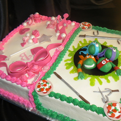 Ninja Turtle/princess Cake