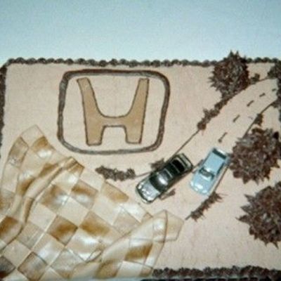 My First Groom's Cake- He Likes To Race Can You Tell?