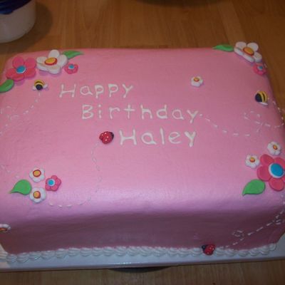 Flowers And Bugs B-Day Cake