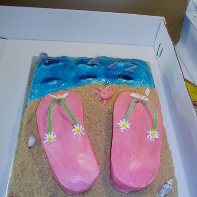 Flip Flop/beach Cake