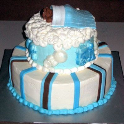 Baby Shower Blue & Brown