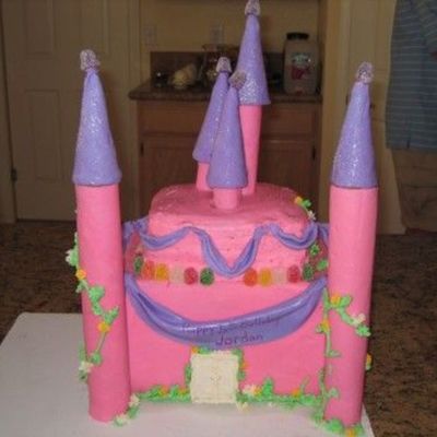 Pink Castle Cake