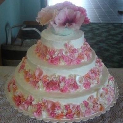 Bc With Satin Ice Fondant Calla Lilly And Roses