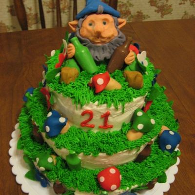 21St Birthday Gnome Cake