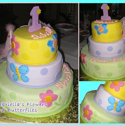 Gabriella's Flowers And Butterfly