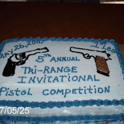 Pistol Competition Cake