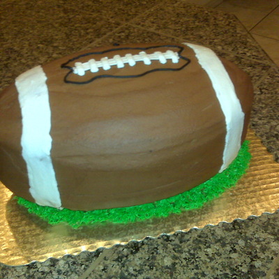 3-D Football Cake