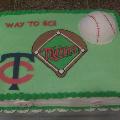 Twins Baseball Cake