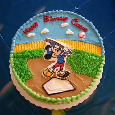 Mickey Mouse Baseball Cake