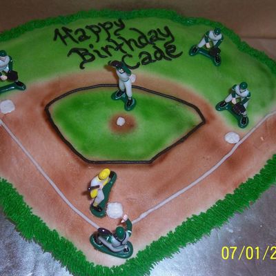 Baseball Diamond Cupcake Cake