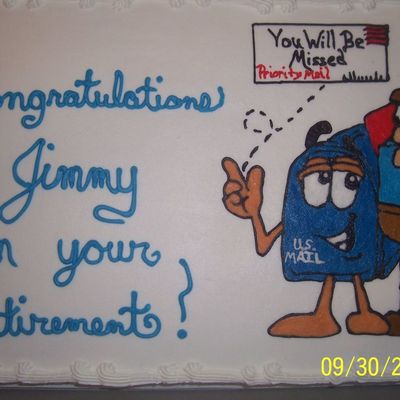 Postmaster Retirment Cake