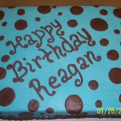 Blue With Brown Polka Dots