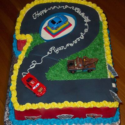 Cars Scene For 2Nd Birthday