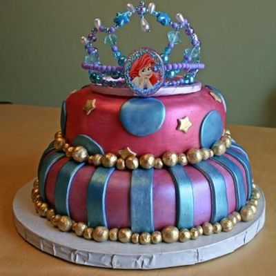 Ariel Tiara Cake