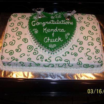 Heart/rectangle Wedding Shower Cake