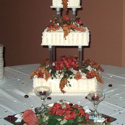 Fall Square Wedding Cake
