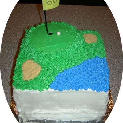 Golf Themed Birthday Cake