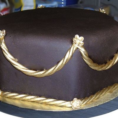 Chocolate Fondant And Gold