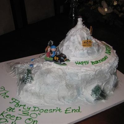 30Th Birthday Snowmobile Cake