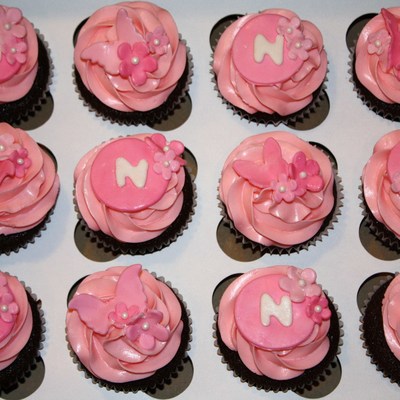Pink Birthday Cupcakes