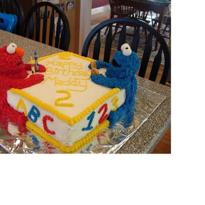 Elmo And Cookie Birthday Cake