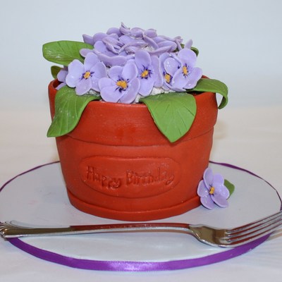Flower Pot Cake
