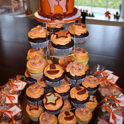 Horse Theme Cupcake Tower