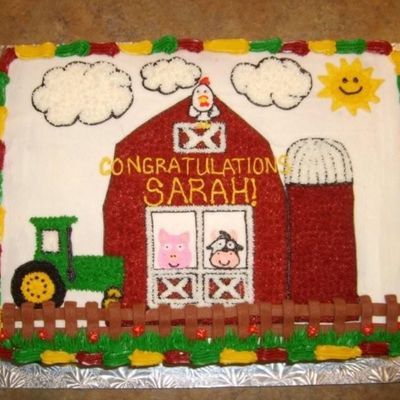 Farm Themed Shower Cake