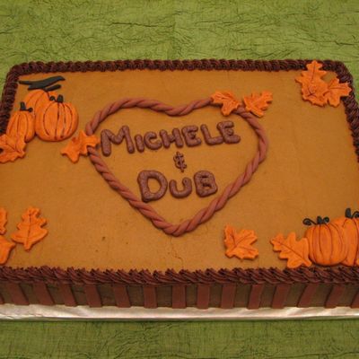 Fall Engagement Cake (Front View)
