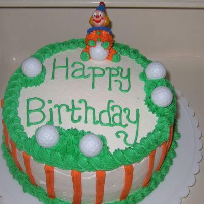 Clown/golf Birthday Cake