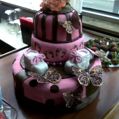 Pink And Brown Baby Shower