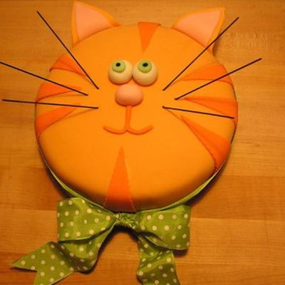 Orange Tabby Cat Cake