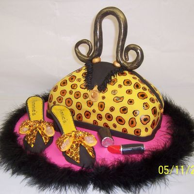 Leopard Print Purse Cake