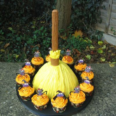 Witches Broom And Cup Cakes