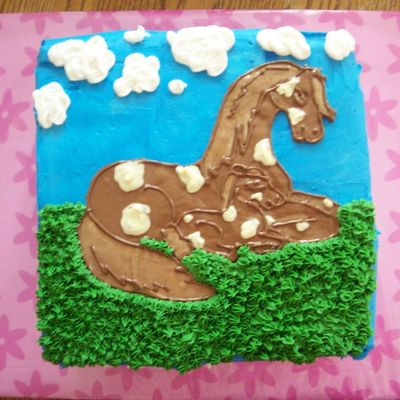 Mom And Baby Horse Cake