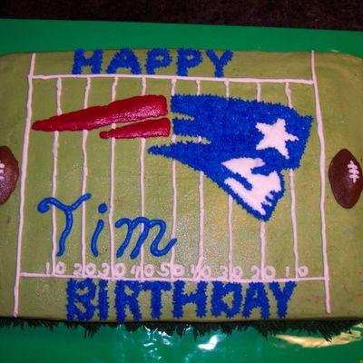 Patriot's Football Birthday Cake