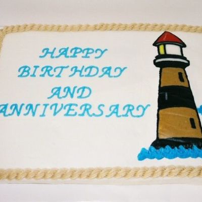 Birthday Lighthouse Cake