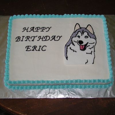 Husky Birthday Cake