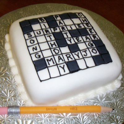 Crossword Cake