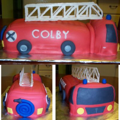 Fire Truck Cake