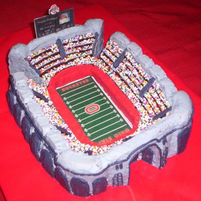 Ohio State University Stadium Cake