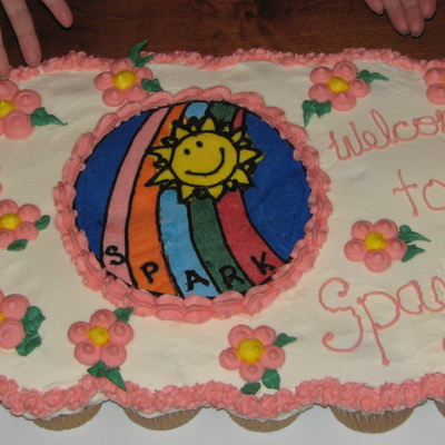 Sparks Enrollment Cupcake Cake