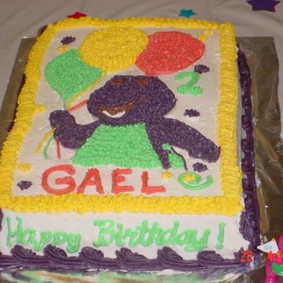 Barney Cake