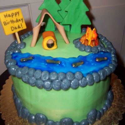 Camping Birthday Cake