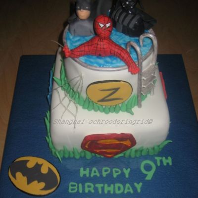 Superhero And Villian Cake