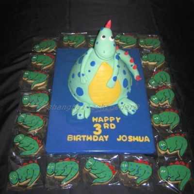 Joshua's Dinosaur With Punk Hair (Spike) Cut
