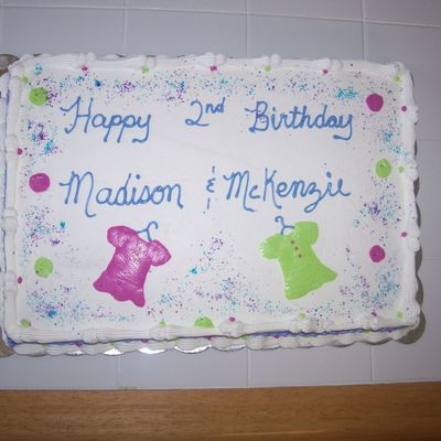 Birthday Cake For Twin Girls
