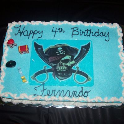 Pirate Themed Birthday Cake