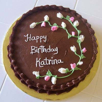 White Cake With Chocolate Frosting